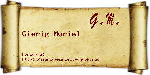 Gierig Muriel névjegykártya